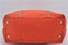 Authentic PRADA Nylon Tessuto Leather Shoulder Tote Bag Purse Orange 0132E