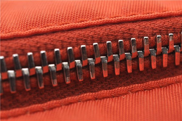 Authentic PRADA Nylon Tessuto Leather Shoulder Tote Bag Purse Orange 0132E