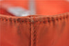 Authentic PRADA Nylon Tessuto Leather Shoulder Tote Bag Purse Orange 0132E