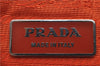 Authentic PRADA Nylon Tessuto Leather Shoulder Tote Bag Purse Orange 0132E