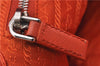 Authentic PRADA Nylon Tessuto Leather Shoulder Tote Bag Purse Orange 0132E