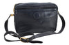 Authentic GUCCI Shoulder Cross Body Bag Purse Leather Navy Blue Junk 0132I