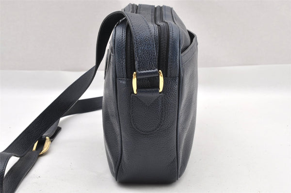 Authentic GUCCI Shoulder Cross Body Bag Purse Leather Navy Blue Junk 0132I