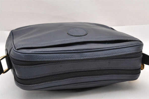 Authentic GUCCI Shoulder Cross Body Bag Purse Leather Navy Blue Junk 0132I