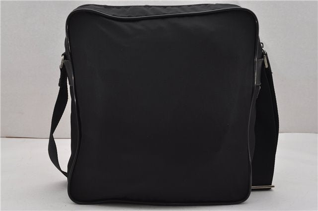 Authentic PRADA Nylon Saffiano Leather Shoulder Cross Body Bag Black 0133G