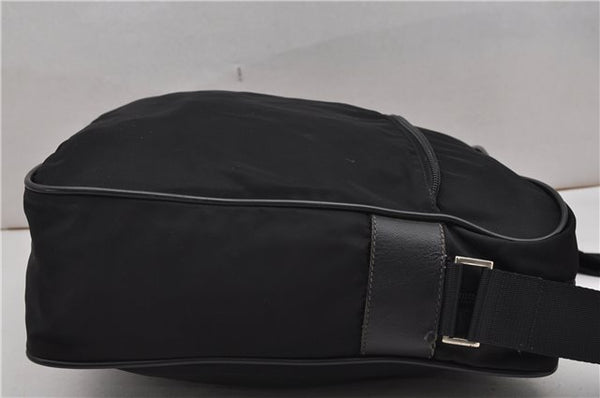 Authentic PRADA Nylon Saffiano Leather Shoulder Cross Body Bag Black 0133G