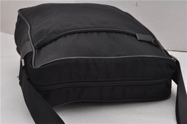 Authentic PRADA Nylon Saffiano Leather Shoulder Cross Body Bag Black 0133G
