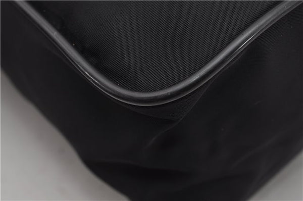 Authentic PRADA Nylon Saffiano Leather Shoulder Cross Body Bag Black 0133G