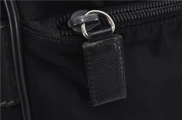 Authentic PRADA Nylon Saffiano Leather Shoulder Cross Body Bag Black 0133G