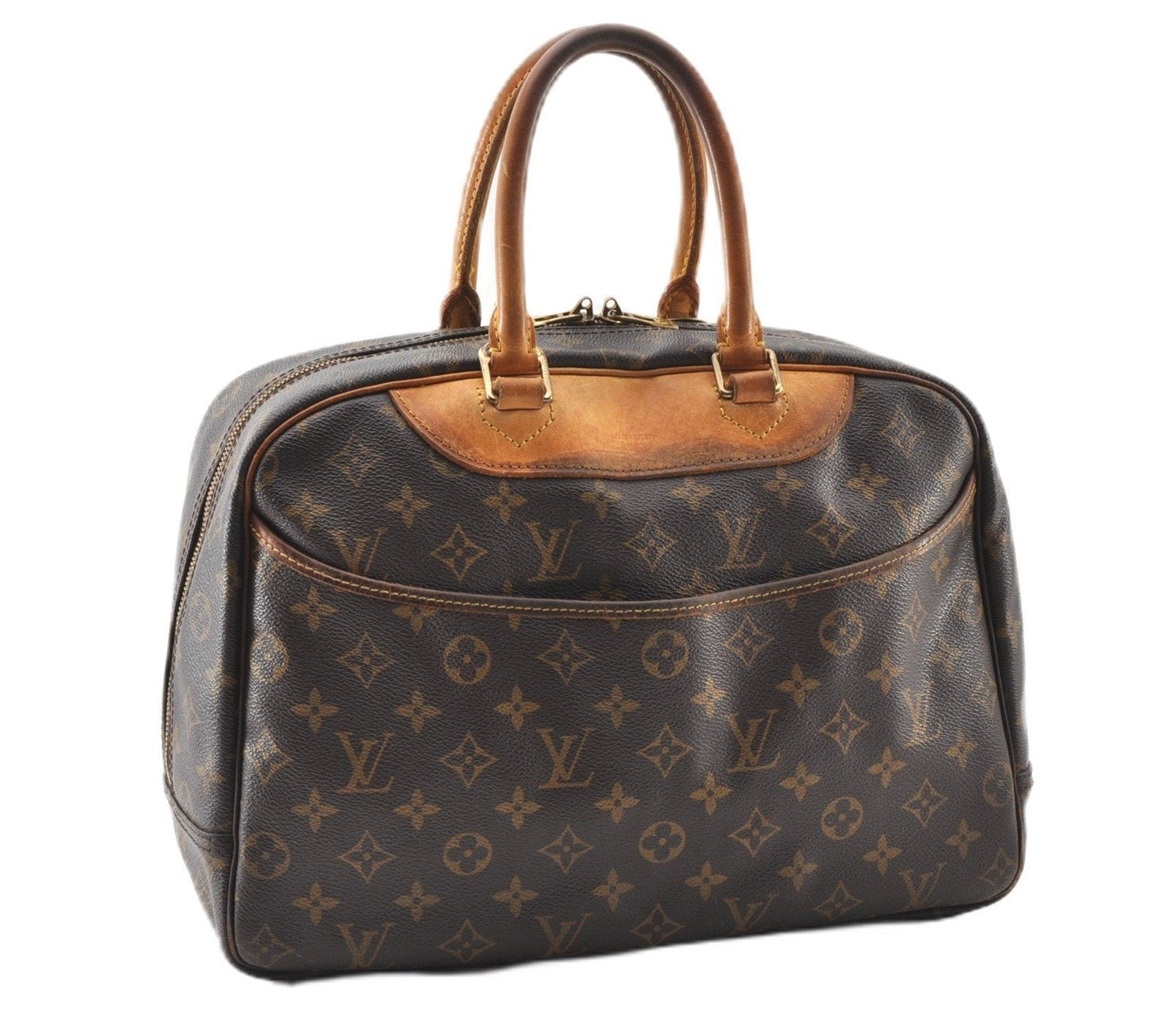 Authentic Louis Vuitton Monogram Deauville Hand Bag M47270 LV 0134G
