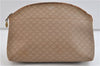 Authentic CELINE Macadam Blason Pattern Clutch Bag Purse PVC Leather Beige 0137D