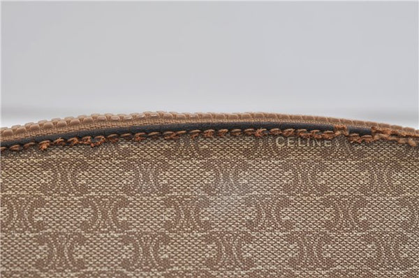 Authentic CELINE Macadam Blason Pattern Clutch Bag Purse PVC Leather Beige 0137D