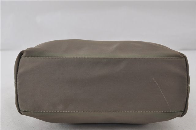 Authentic PRADA Nylon Tessuto Shoulder Tote Bag Purse Khaki Green 0138E