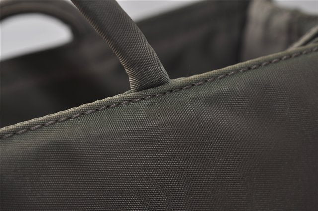 Authentic PRADA Nylon Tessuto Shoulder Tote Bag Purse Khaki Green 0138E