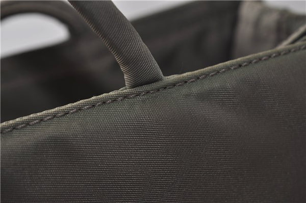 Authentic PRADA Nylon Tessuto Shoulder Tote Bag Purse Khaki Green 0138E