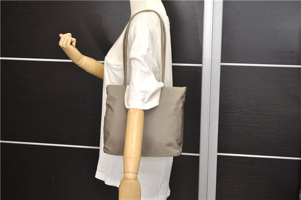 Authentic PRADA Nylon Tessuto Shoulder Tote Bag Purse Khaki Green 0138E