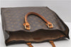 Authentic Louis Vuitton Monogram Sac Plat Hand Bag M51140 LV 0139D