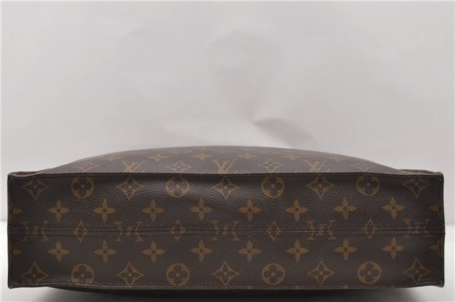 Authentic Louis Vuitton Monogram Sac Plat Hand Bag M51140 LV 0139D