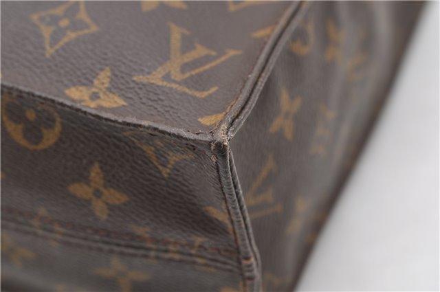 Authentic Louis Vuitton Monogram Sac Plat Hand Bag M51140 LV 0139D