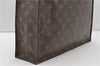 Authentic Louis Vuitton Monogram Sac Plat Hand Bag M51140 LV 0139D