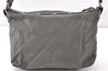 Authentic CELINE Vintage Shoulder Hand Bag Purse Nylon Leather Khaki Green 0139G