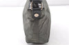 Authentic CELINE Vintage Shoulder Hand Bag Purse Nylon Leather Khaki Green 0139G