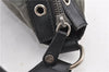 Authentic CELINE Vintage Shoulder Hand Bag Purse Nylon Leather Khaki Green 0139G