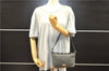 Authentic CELINE Vintage Shoulder Hand Bag Purse Nylon Leather Khaki Green 0139G