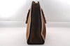 Authentic GUCCI Vintage Bamboo Hand Bag Suede Leather Brown Junk 0139I