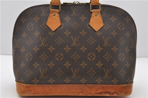 Authentic Louis Vuitton Monogram Alma Hand Bag Purse M51130 LV 0140D