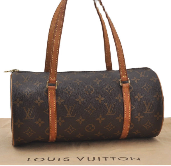 Authentic Louis Vuitton Monogram Papillon 30 Hand Bag M51385 LV 0140F