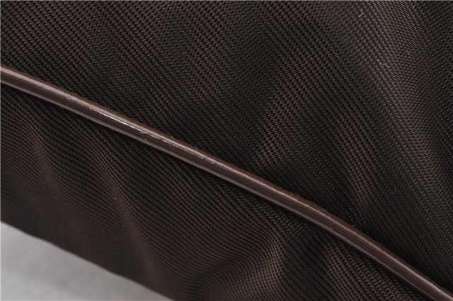 Authentic GUCCI Bamboo 2Way Shoulder Hand Bag Nylon Leather Khaki Green 0141G