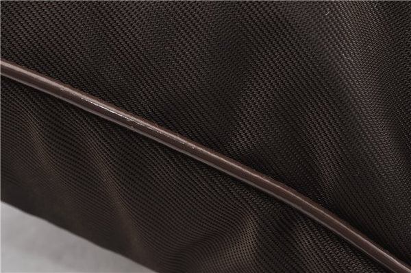 Authentic GUCCI Bamboo 2Way Shoulder Hand Bag Nylon Leather Khaki Green 0141G