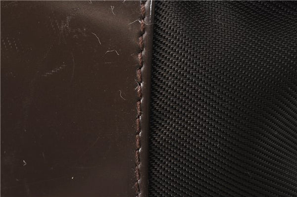 Authentic GUCCI Bamboo 2Way Shoulder Hand Bag Nylon Leather Khaki Green 0141G