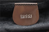 Authentic GUCCI Bamboo 2Way Shoulder Hand Bag Nylon Leather Khaki Green 0141G
