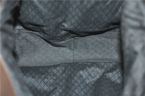 Authentic GUCCI Bamboo 2Way Shoulder Hand Bag Nylon Leather Khaki Green 0141G