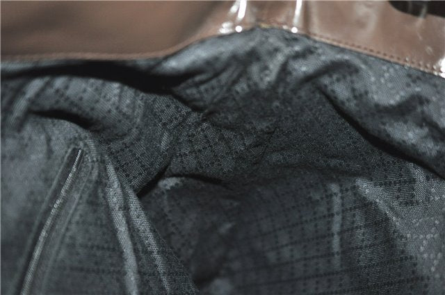 Authentic GUCCI Bamboo 2Way Shoulder Hand Bag Nylon Leather Khaki Green 0141G