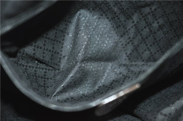 Authentic GUCCI Bamboo 2Way Shoulder Hand Bag Nylon Leather Khaki Green 0141G