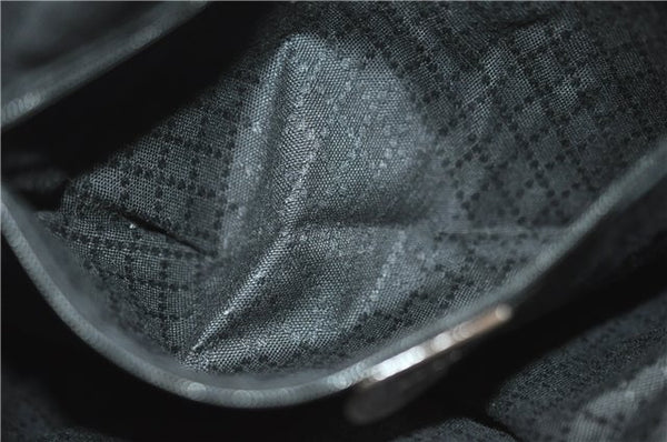 Authentic GUCCI Bamboo 2Way Shoulder Hand Bag Nylon Leather Khaki Green 0141G