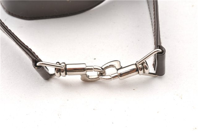 Authentic GUCCI Bamboo 2Way Shoulder Hand Bag Nylon Leather Khaki Green 0141G