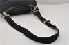 Authentic GUCCI Shoulder Cross Body Bag GG Canvas Leather 90762 Black 0142G