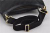 Authentic GUCCI Shoulder Cross Body Bag GG Canvas Leather 90762 Black 0142G