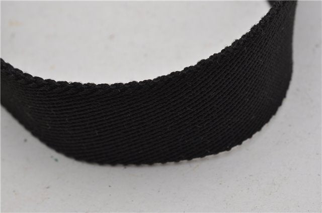 Authentic GUCCI Shoulder Cross Body Bag GG Canvas Leather 90762 Black 0142G