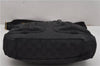 Authentic GUCCI Shoulder Cross Body Bag GG Canvas Leather 90762 Black 0142G