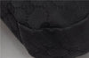 Authentic GUCCI Shoulder Cross Body Bag GG Canvas Leather 90762 Black 0142G