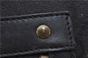 Authentic GUCCI Shoulder Cross Body Bag GG Canvas Leather 90762 Black 0142G