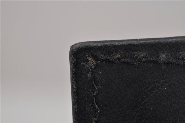 Authentic GUCCI Shoulder Cross Body Bag GG Canvas Leather 90762 Black 0142G