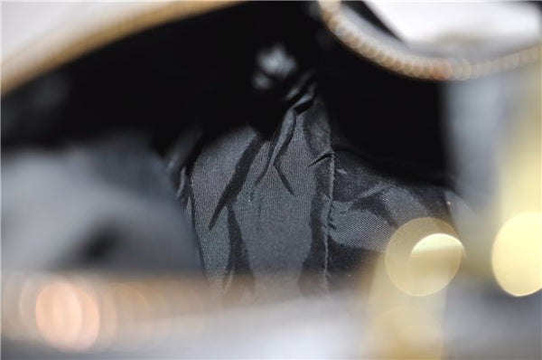 Authentic GUCCI Shoulder Cross Body Bag GG Canvas Leather 90762 Black 0142G