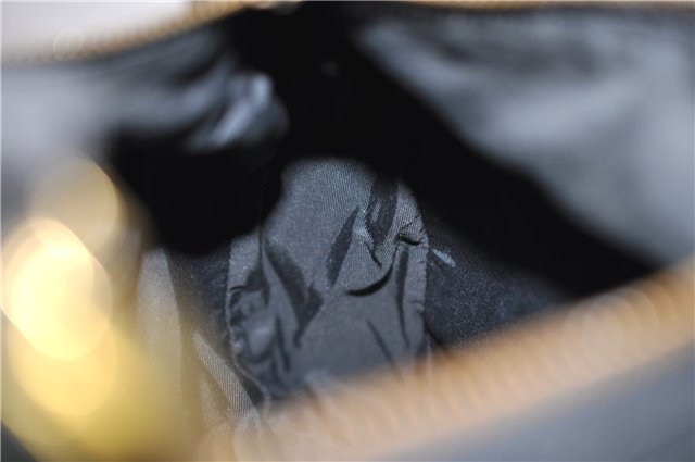 Authentic GUCCI Shoulder Cross Body Bag GG Canvas Leather 90762 Black 0142G