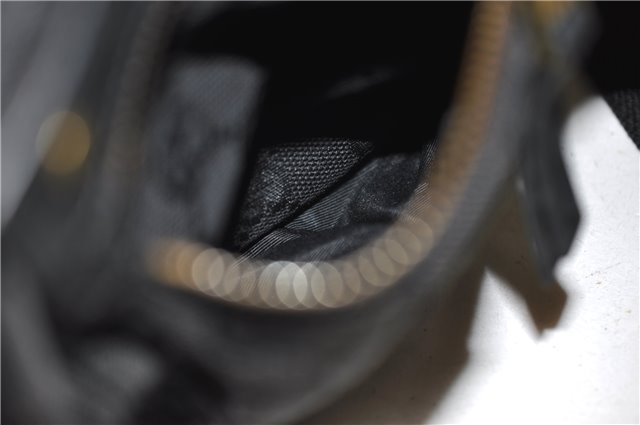 Authentic GUCCI Shoulder Cross Body Bag GG Canvas Leather 90762 Black 0142G